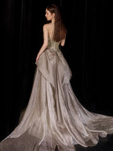 BXOXO Halter Sequins Celebrity Dress Tassel A-line Saudi Arabic Sparkle Detachable Trailing Quinceanera Bride Woman Dance Formal Gown